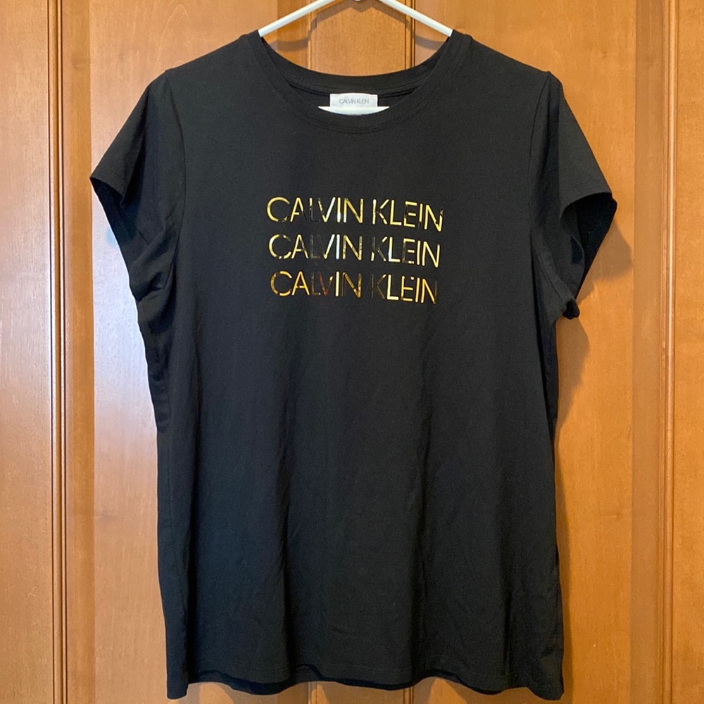 Calvin Klein Women's Logo T-Shirt - Black - Size L